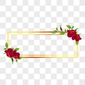 玫瑰边框玫瑰花框高清图片
