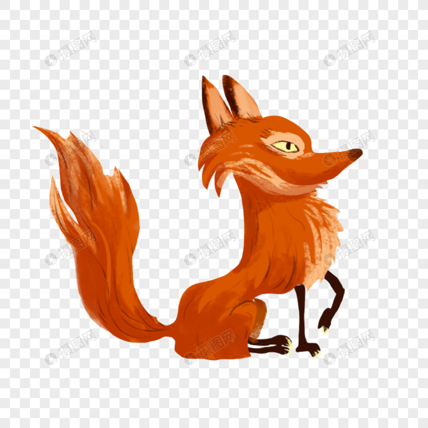 火红的卡通狐狸图片