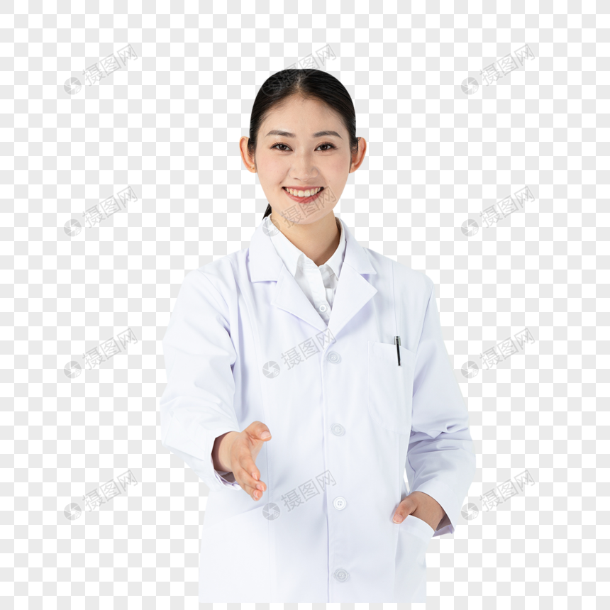 美女医生伸手展示