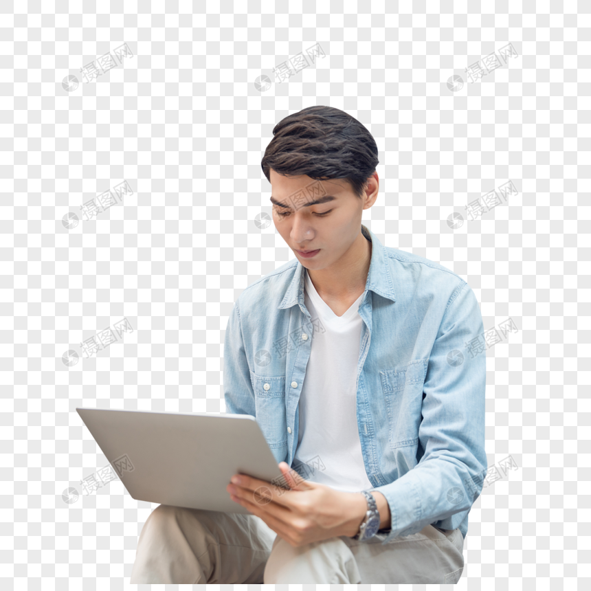 休闲办公男青年