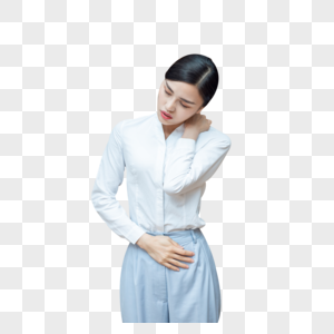 职场女性颈椎痛图片