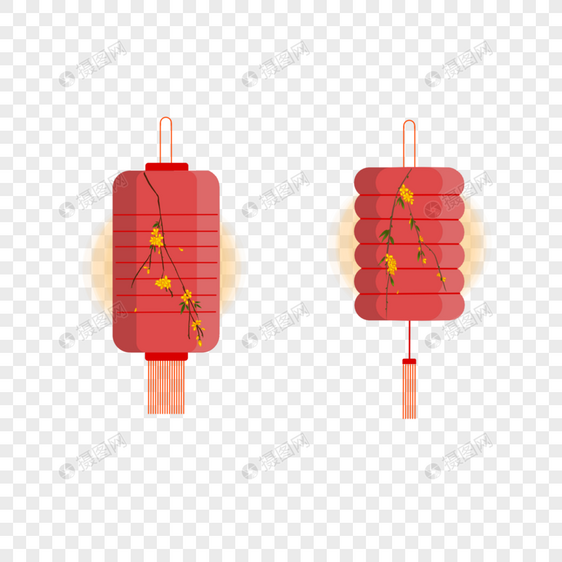 中秋中国风桂花灯笼图片