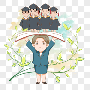 撑起学生的教师高清图片