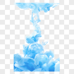 蓝色彩色液体流动图片