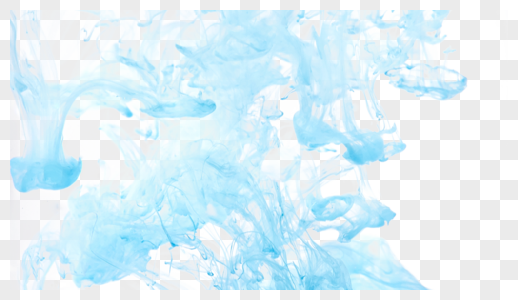 蓝色彩色液体流动图片