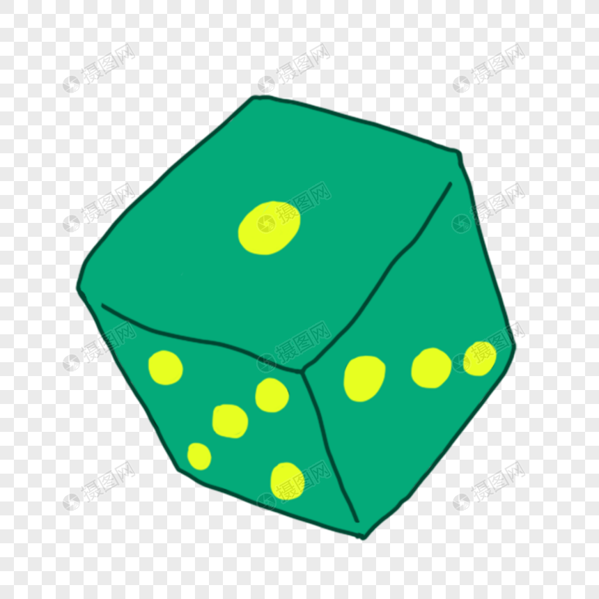 免抠元素 手绘/卡通元素 骰子.png