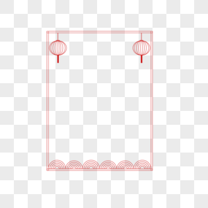 红色简洁边框图片