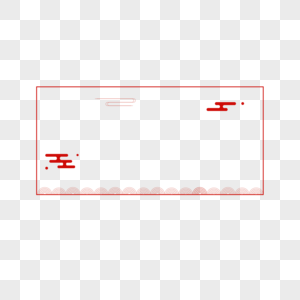 春节红的线条边框高清图片