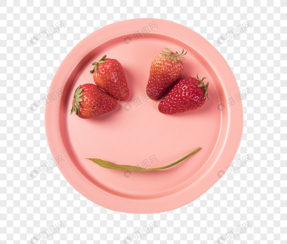 盘里的草莓图片