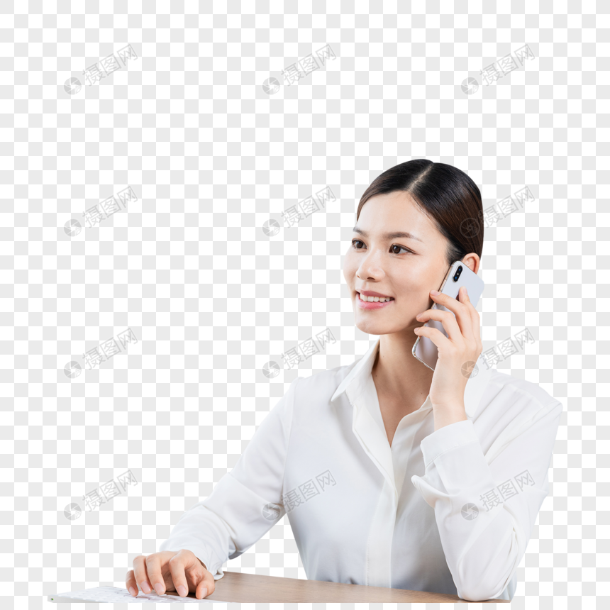 职场女性接听电话图片