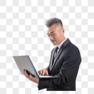 商务男士使用电脑图片