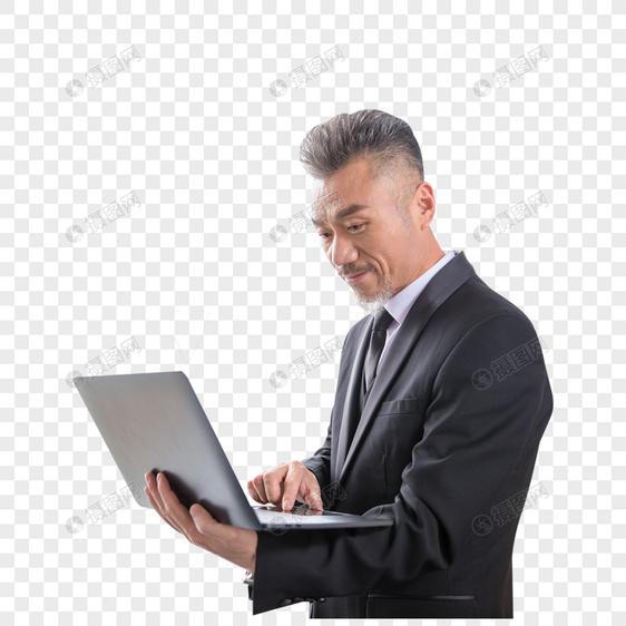 商务男士使用电脑图片