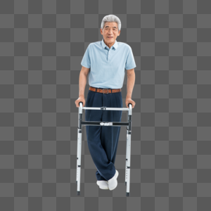 老年人使用健步器图片