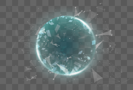 科技感地球蓝色球状的高清图片