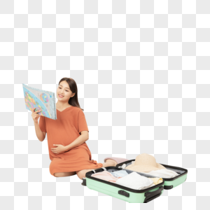 孕妇收拾行李图片