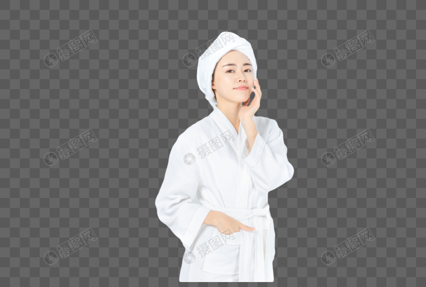 浴巾女士形象图片