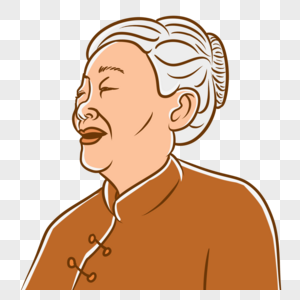 重阳节老奶奶开怀大笑高清图片
