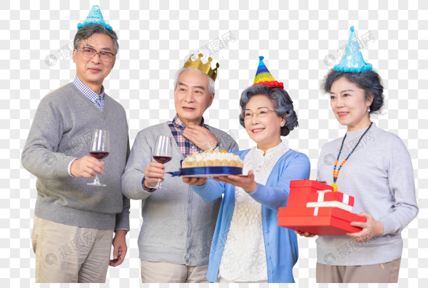 老年人生日派对庆祝图片