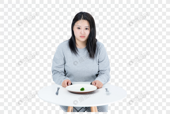 胖女生节食图片