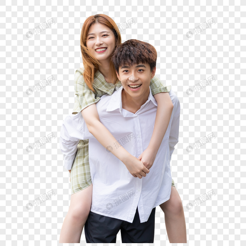 男生背女生