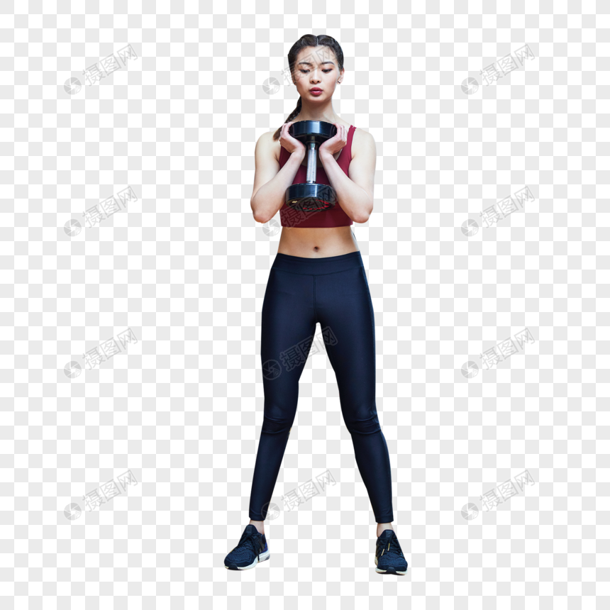 在健身房健身的女性图片