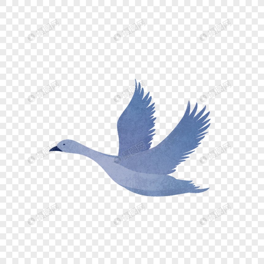 免抠元素 手绘/卡通元素 飞翔的白鹭.png 860_860