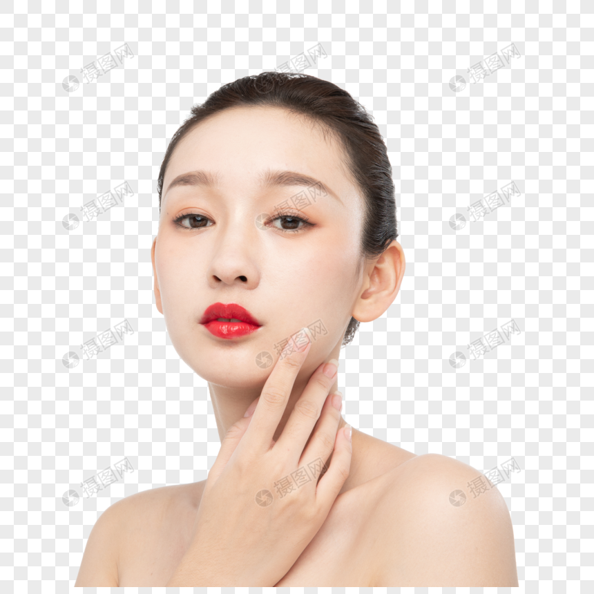 女性美妆形象面部图片