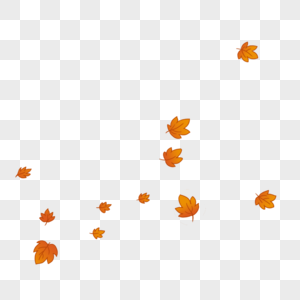 秋天枫叶飘落元素图片