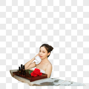 女性温泉护肤图片