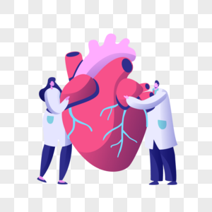 世界心脏日矢量心脏科医护人员高清图片