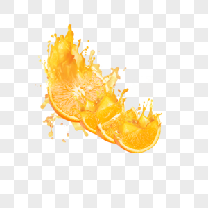 橙子喷溅跳起水花的橙子高清图片