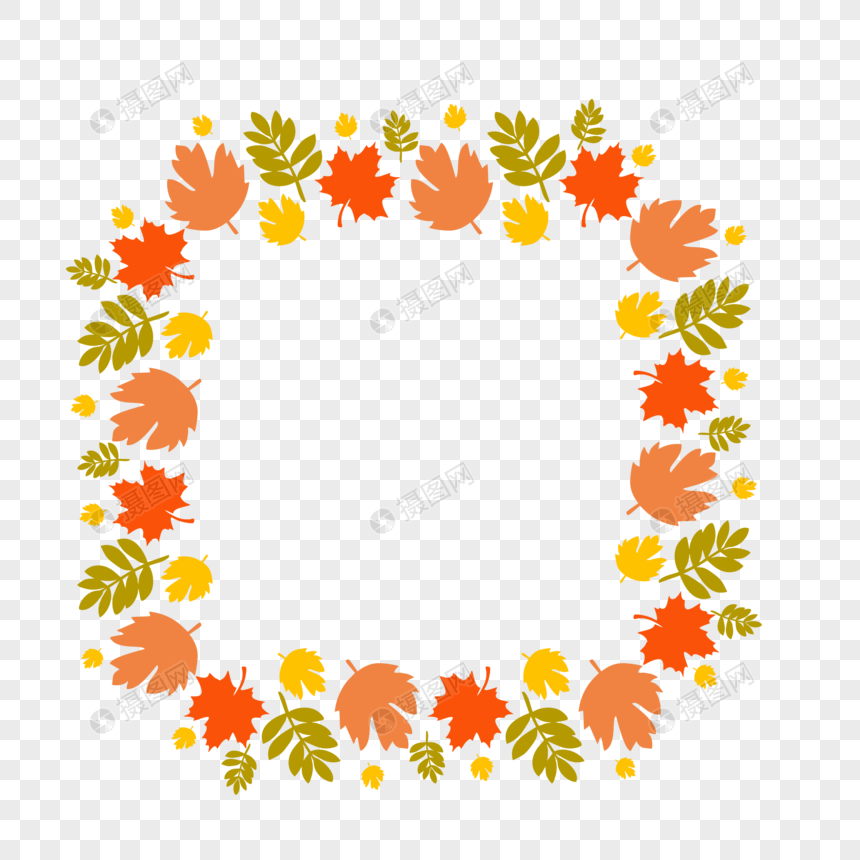 秋季树叶边框图片