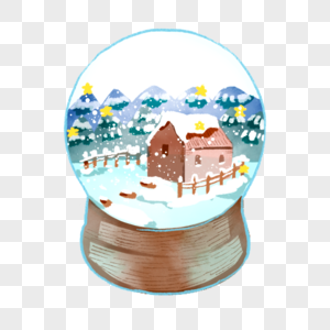 冬日雪花球图片