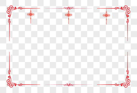 中国风边框中国结剪纸高清图片