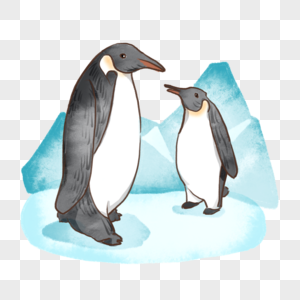浮冰上的企鹅高清图片