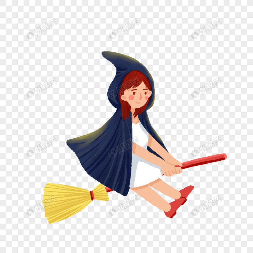 骑着扫把的女巫