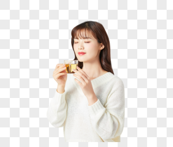 居家女性品茶图片