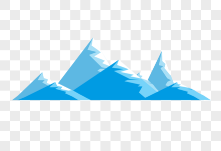 蓝色雪山组合高清图片