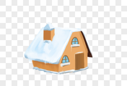 房子积雪图片