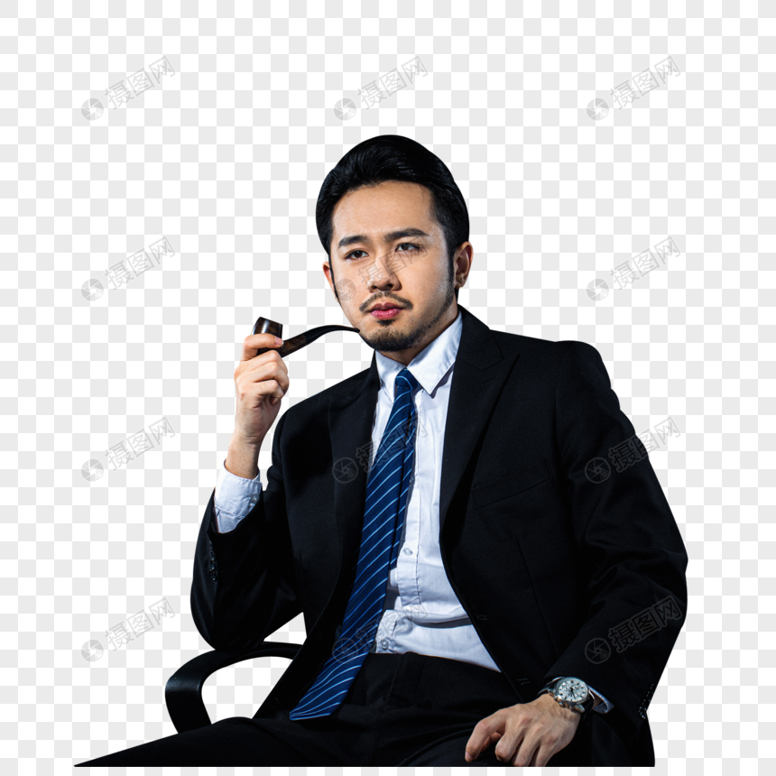 男士抽烟斗