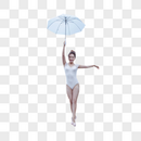 撑伞舞蹈的芭蕾舞演员图片