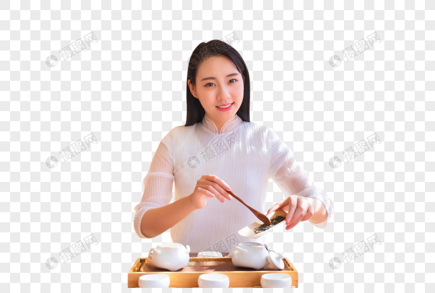 饮茶女生形象图片