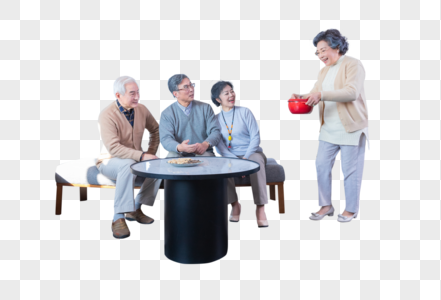 老年人家庭聚会图片