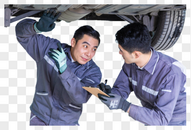 男子汽车修理底盘修理服务员图片