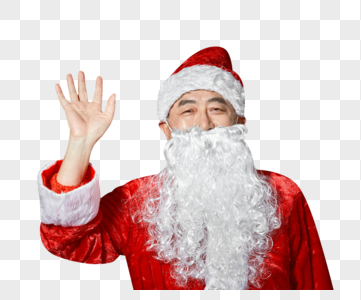 圣诞老人打招呼图片