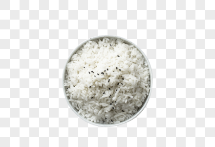 一碗白米饭芝麻米饭高清图片