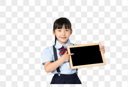 手拿黑板的小女孩图片