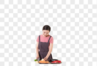 厨房做饭的女人图片