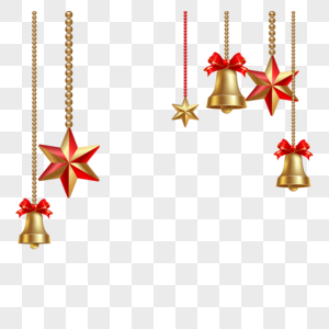 圣诞节星星铃铛装饰图片