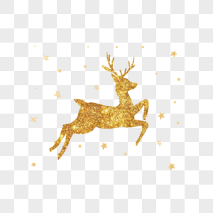 圣诞节飞奔的麋鹿高清图片